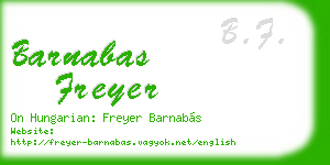 barnabas freyer business card